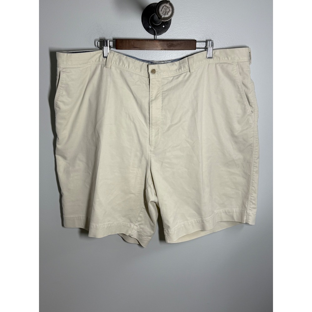Tommy Bahama Boracay Chino Shorts Mens 48 Beige Khaki Stretch Cotton Tencel Flat